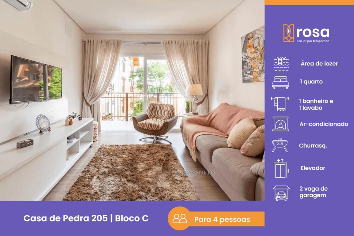 Appartement Rosa Edificio Casa De Pedra à Gramado Extérieur photo